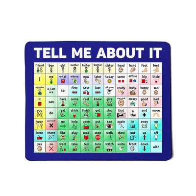 Tell Me About It Speech Language Pathology AAC Sped Teacher Mousepad