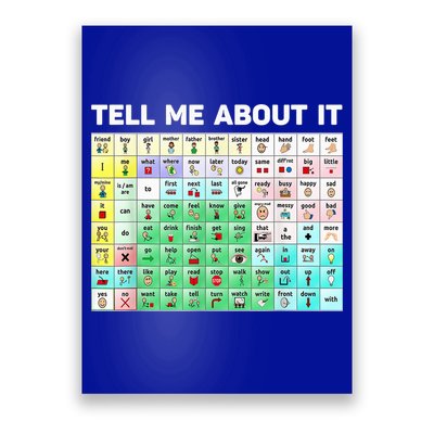 Tell Me About It Speech Language Pathology AAC Sped Teacher Poster