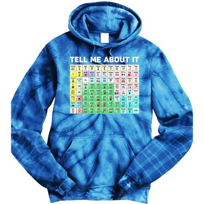 Tell Me About It Speech Language Pathology AAC Sped Teacher Tie Dye Hoodie