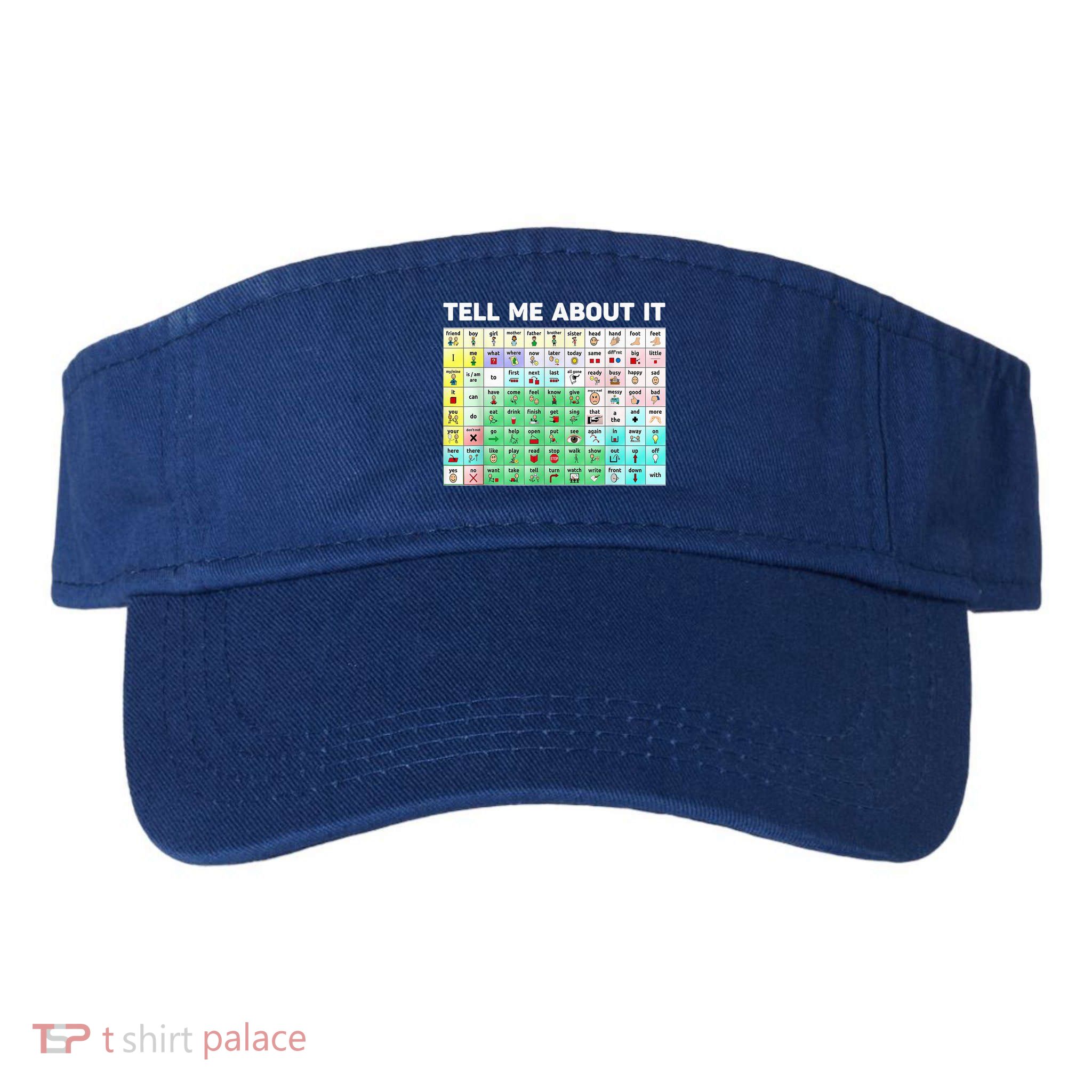 Tell Me About It Speech Language Pathology AAC Sped Teacher Visor