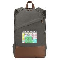 Tell Me About It Speech Language Pathology AAC Sped Teacher Cotton Canvas Backpack