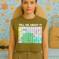 Tell Me About It Speech Language Pathology AAC Sped Teacher Garment-Dyed Women's Muscle Tee