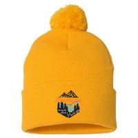 The Mountains Are Calling And I Must Go Pom Pom 12in Knit Beanie
