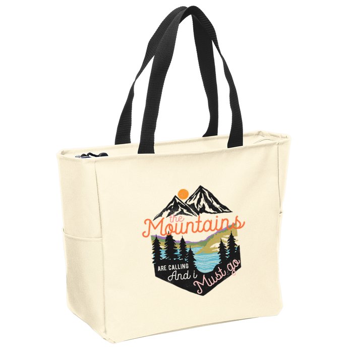 The Mountains Are Calling And I Must Go Zip Tote Bag