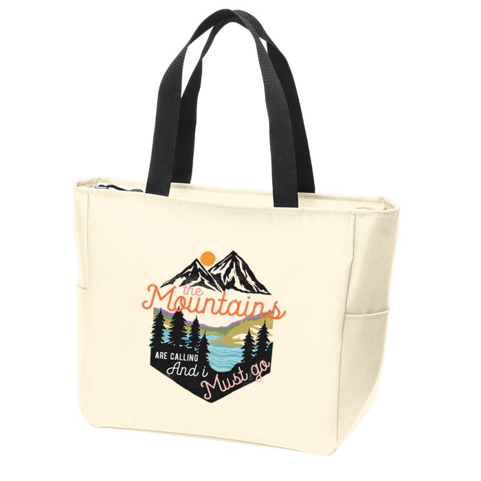 The Mountains Are Calling And I Must Go Zip Tote Bag