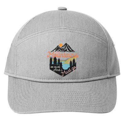The Mountains Are Calling And I Must Go 7-Panel Snapback Hat