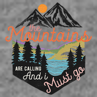 The Mountains Are Calling And I Must Go 7-Panel Snapback Hat