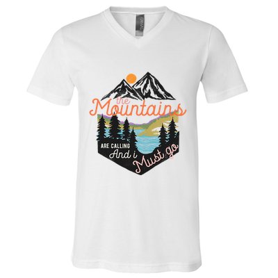 The Mountains Are Calling And I Must Go V-Neck T-Shirt