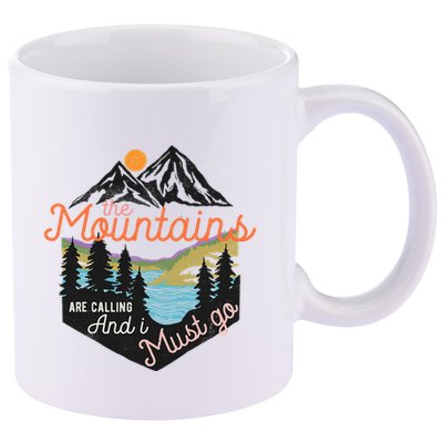 The Mountains Are Calling And I Must Go 11oz C Handle Ceramic Mug