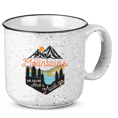 The Mountains Are Calling And I Must Go 15oz Campfire Ceramic Mug