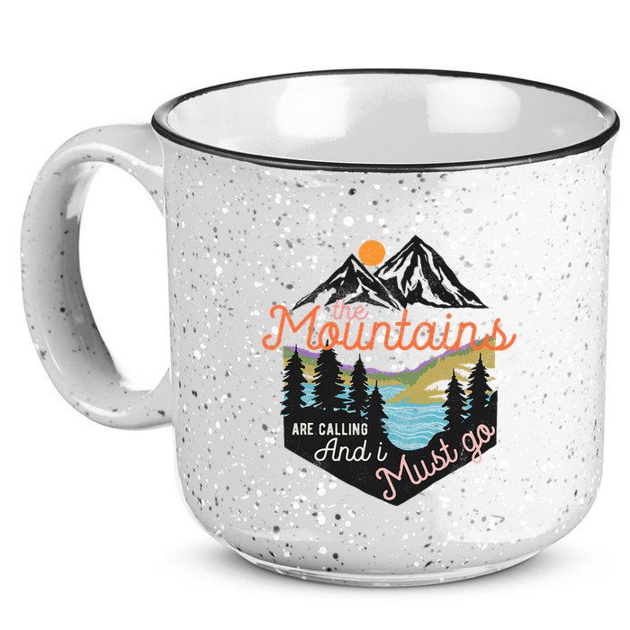The Mountains Are Calling And I Must Go 15oz Campfire Ceramic Mug