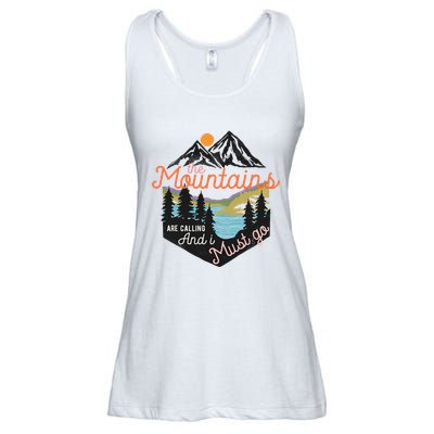 The Mountains Are Calling And I Must Go Ladies Essential Flowy Tank