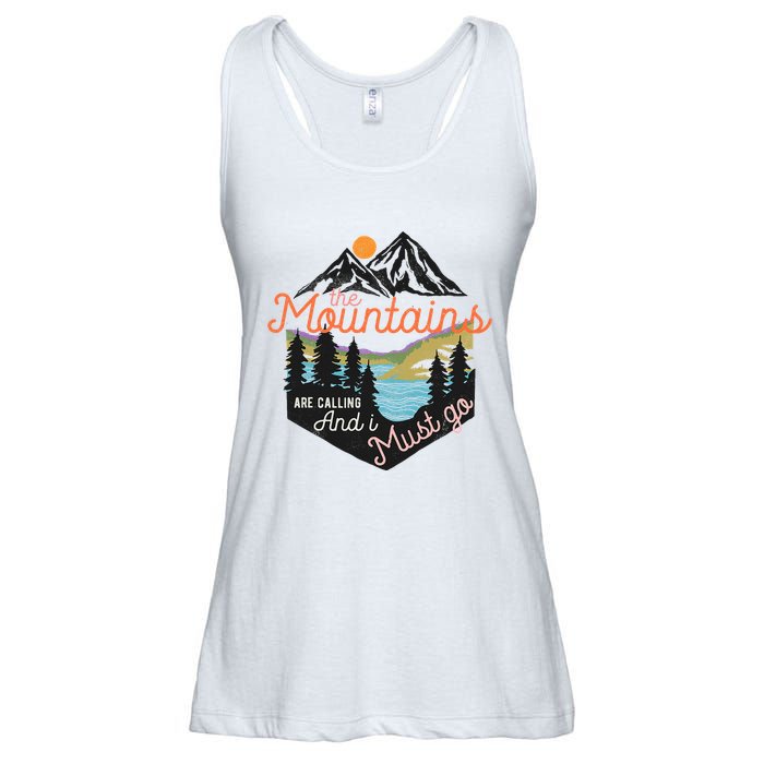 The Mountains Are Calling And I Must Go Ladies Essential Flowy Tank