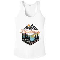 The Mountains Are Calling And I Must Go Ladies PosiCharge Competitor Racerback Tank