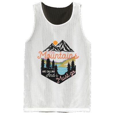 The Mountains Are Calling And I Must Go Mesh Reversible Basketball Jersey Tank