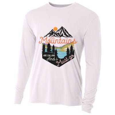 The Mountains Are Calling And I Must Go Cooling Performance Long Sleeve Crew