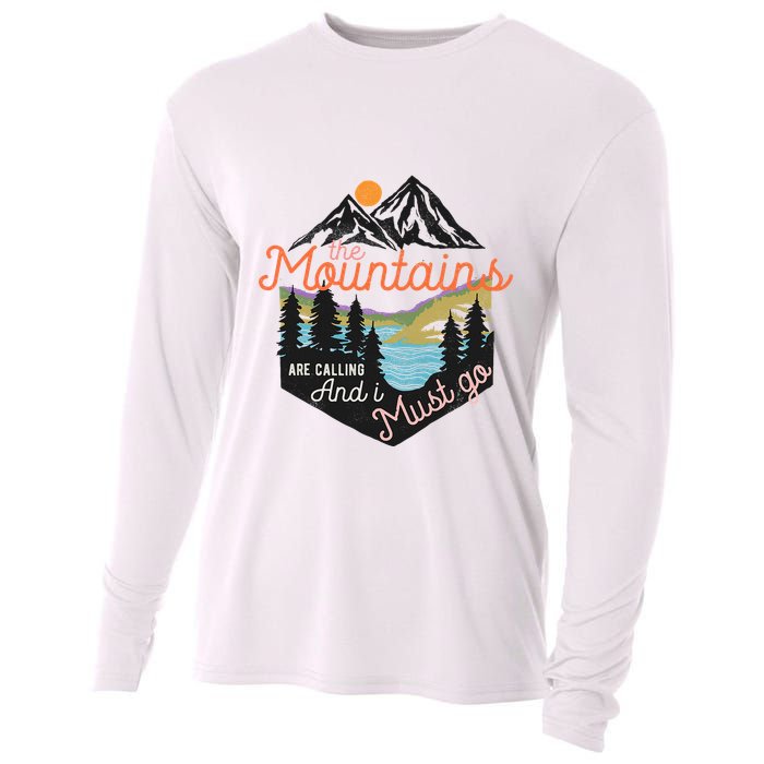 The Mountains Are Calling And I Must Go Cooling Performance Long Sleeve Crew
