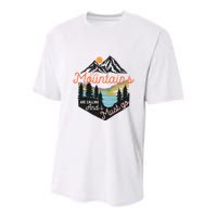 The Mountains Are Calling And I Must Go Youth Performance Sprint T-Shirt