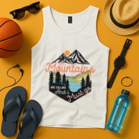 The Mountains Are Calling And I Must Go Tank Top
