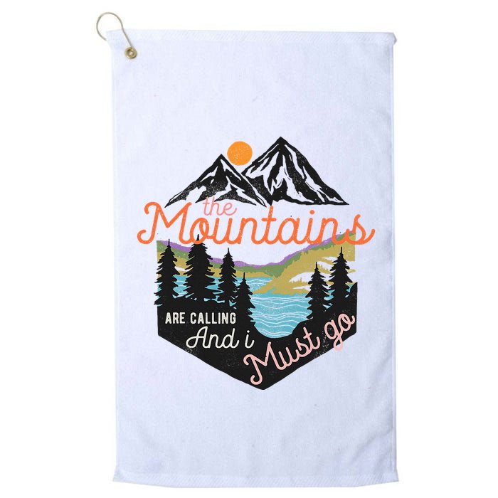 The Mountains Are Calling And I Must Go Golf Towel