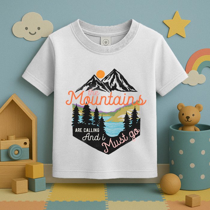 The Mountains Are Calling And I Must Go Toddler T-Shirt