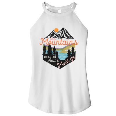 The Mountains Are Calling And I Must Go Women's Perfect Tri Rocker Tank