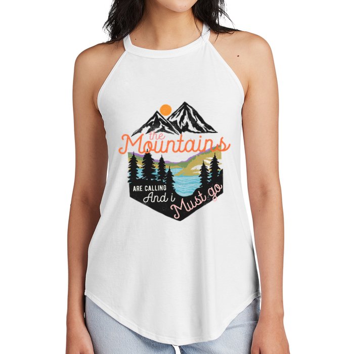The Mountains Are Calling And I Must Go Women's Perfect Tri Rocker Tank