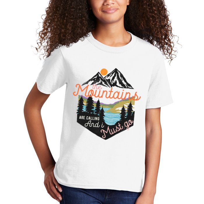 The Mountains Are Calling And I Must Go Kids T-Shirt