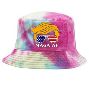 Trump Maga Af Funny Parody Orange Hair Tie-Dyed Bucket Hat