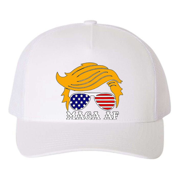 Trump Maga Af Funny Parody Orange Hair Yupoong Adult 5-Panel Trucker Hat