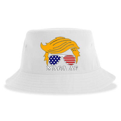 Trump Maga Af Funny Parody Orange Hair Sustainable Bucket Hat