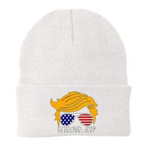 Trump Maga Af Funny Parody Orange Hair Knit Cap Winter Beanie