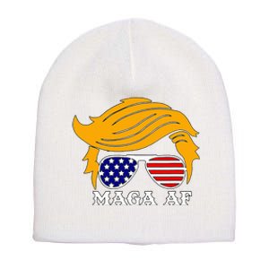 Trump Maga Af Funny Parody Orange Hair Short Acrylic Beanie