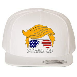 Trump Maga Af Funny Parody Orange Hair Wool Snapback Cap