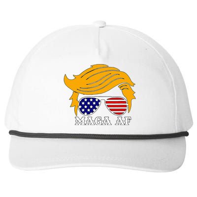 Trump Maga Af Funny Parody Orange Hair Snapback Five-Panel Rope Hat