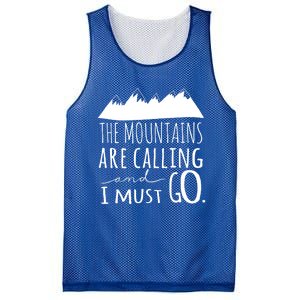 The Mountains Are Calling And I Must Go Great Gift Mesh Reversible Basketball Jersey Tank