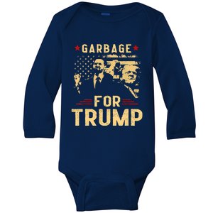 Trump Make American Garbage Great Again Baby Long Sleeve Bodysuit