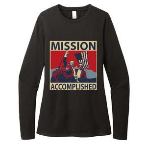 Trump Mission Accomplished Womens CVC Long Sleeve Shirt