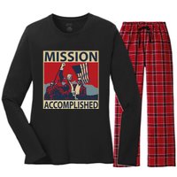 Trump Mission Accomplished Women's Long Sleeve Flannel Pajama Set 