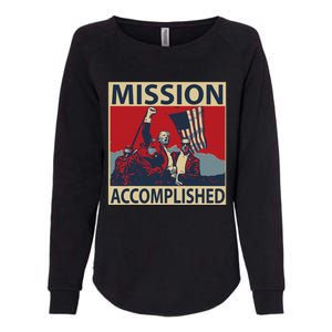 Trump Mission Accomplished Womens California Wash Sweatshirt