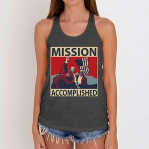 Trump Mission Accomplished Women's Knotted Racerback Tank