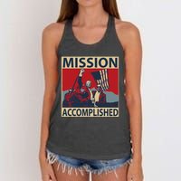 Trump Mission Accomplished Women's Knotted Racerback Tank