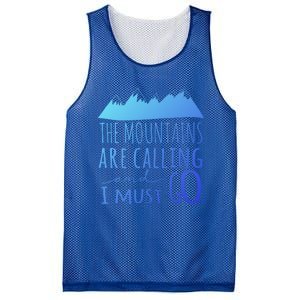 The Mountains Are Calling And I Must Go Great Gift Mesh Reversible Basketball Jersey Tank