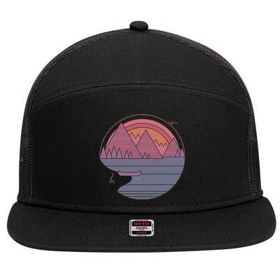 The Mountains Are Calling 7 Panel Mesh Trucker Snapback Hat