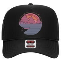 The Mountains Are Calling High Crown Mesh Back Trucker Hat