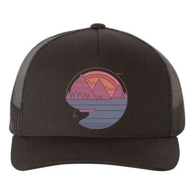 The Mountains Are Calling Yupoong Adult 5-Panel Trucker Hat