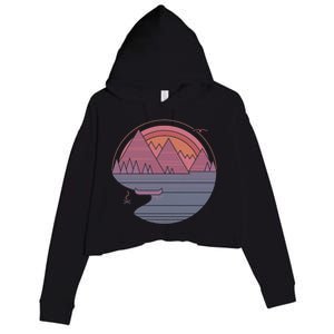 The Mountains Are Calling Crop Fleece Hoodie