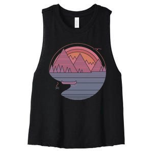 The Mountains Are Calling Women's Racerback Cropped Tank