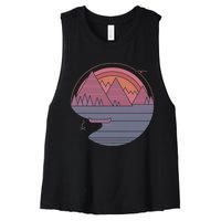 The Mountains Are Calling Women's Racerback Cropped Tank