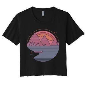 The Mountains Are Calling Women's Crop Top Tee